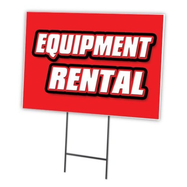 Signmission Equipment Rental Yard Sign & Stake outdoor plastic coroplast window, C-2436-DS-Equipment Rental C-2436-DS-Equipment Rental